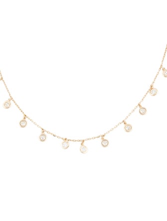 Necklace 14K Diamond Station Necklace