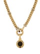Necklace Signoretti 18K Tourmaline Curb Chain Necklace w/Unbranded 18K Ruby & Diamond Coin Pendant