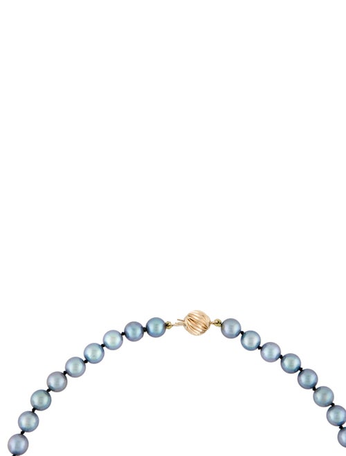 Necklace 14K Dyed Pearl Strand Necklace