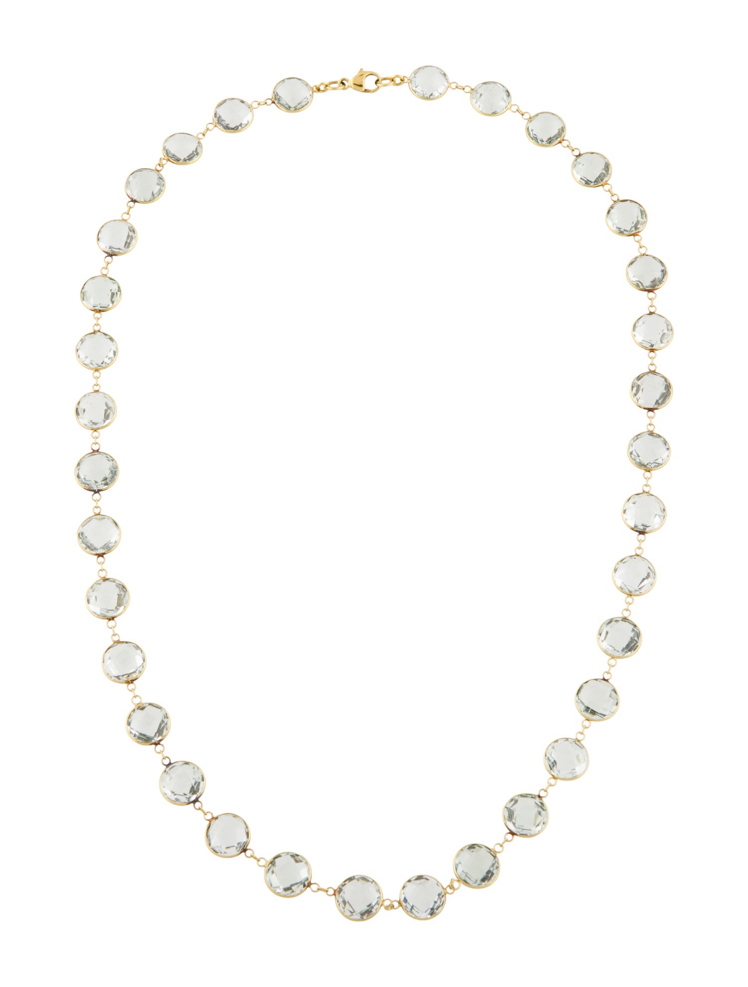 Necklace 18K Prasiolite Station