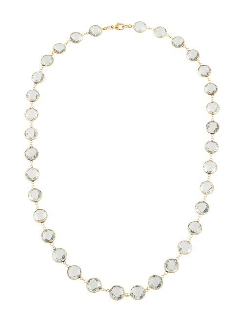 Necklace 18K Prasiolite Station Necklace