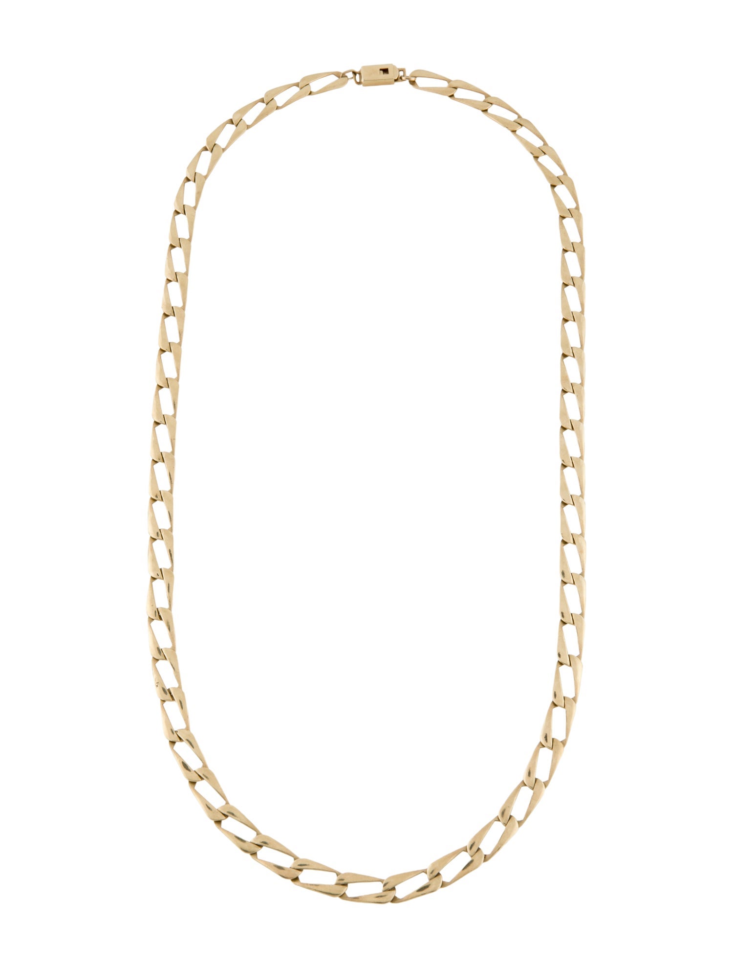Necklace 14K Flat Oval Chain Link