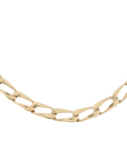 Necklace 14K Flat Oval Chain Link Necklace