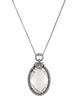 Necklace 14K Quartz & Diamond Pendant Necklace