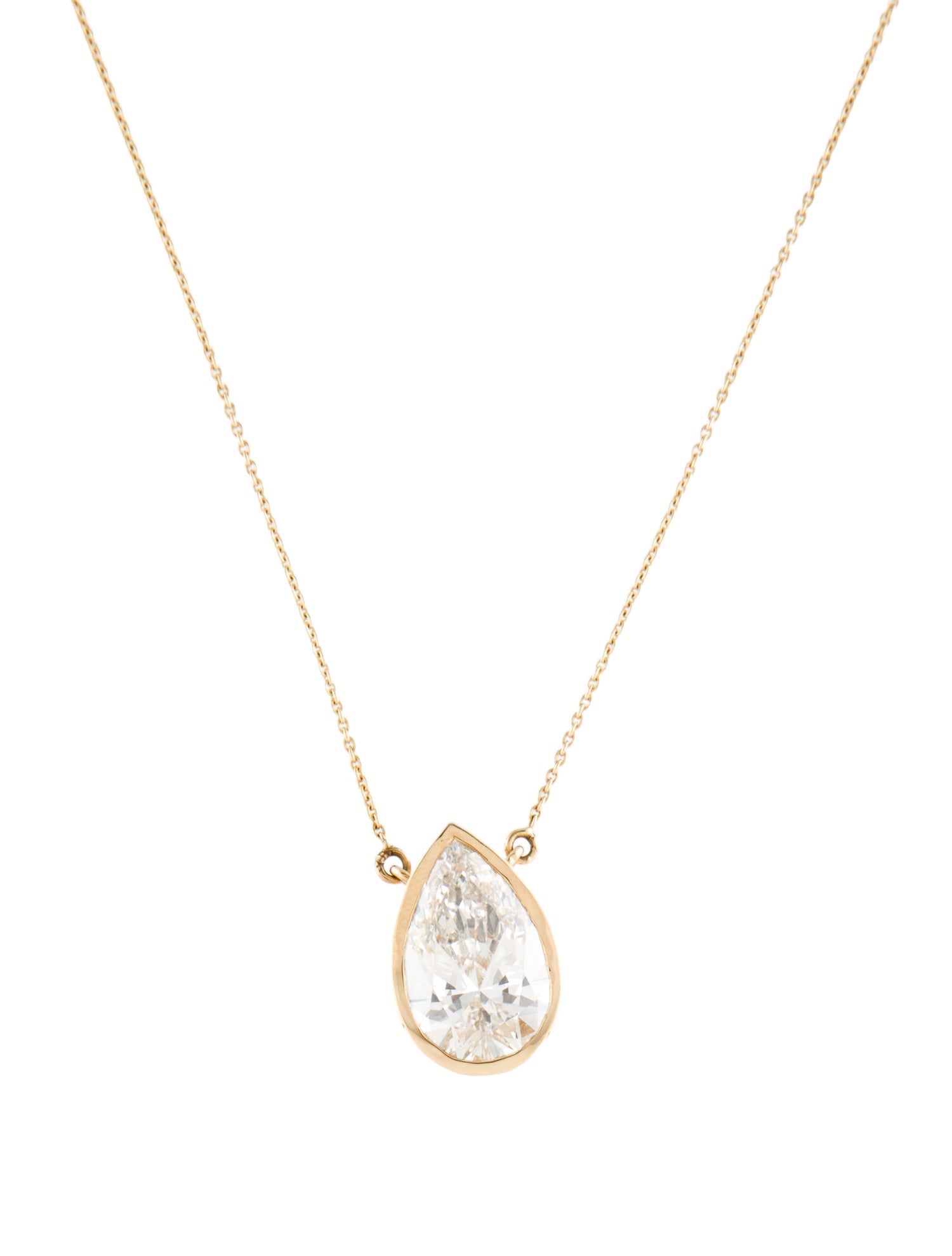 Necklace 18K 6.16ct Lab-Grown Diamond Pendant