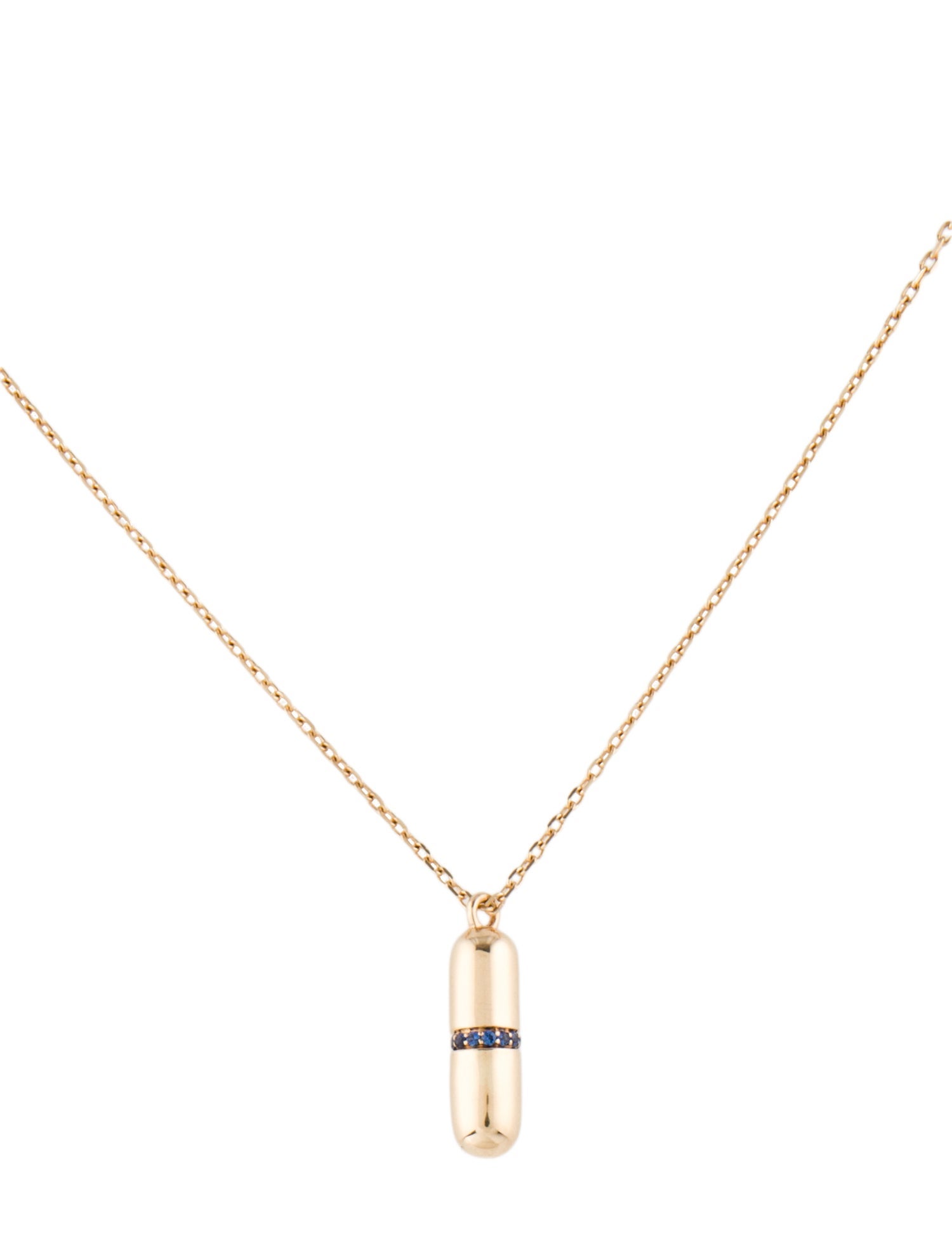 Necklace 14K Crystal Pill Pendant
