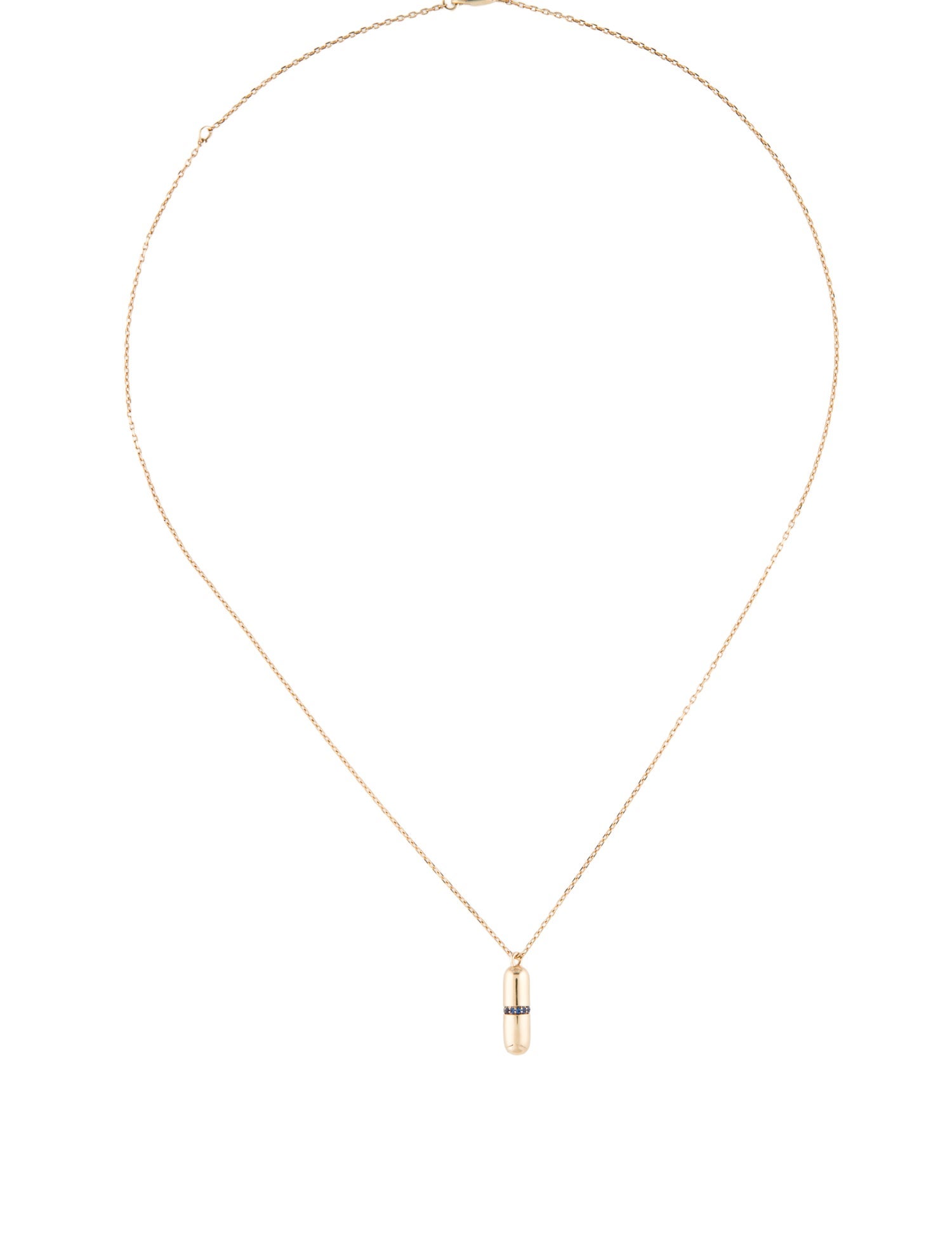 Necklace 14K Crystal Pill Pendant