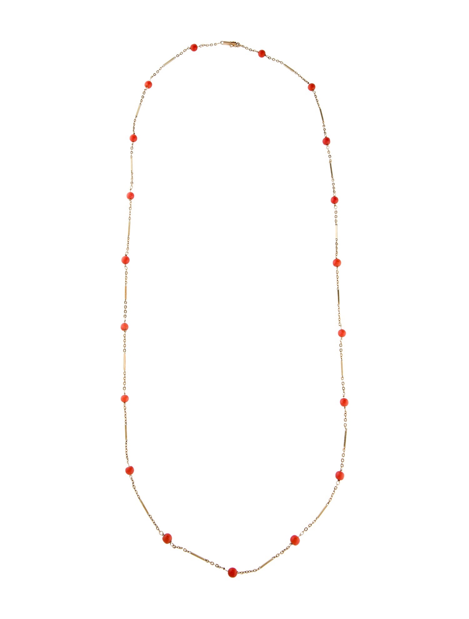 Necklace 14K Coral Station