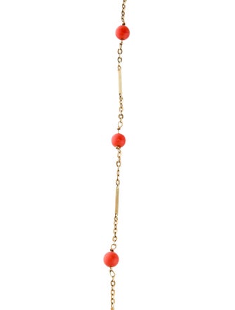 Necklace 14K Coral Station Necklace
