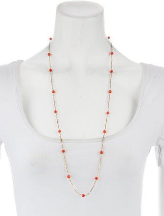 Necklace 14K Coral Station Necklace