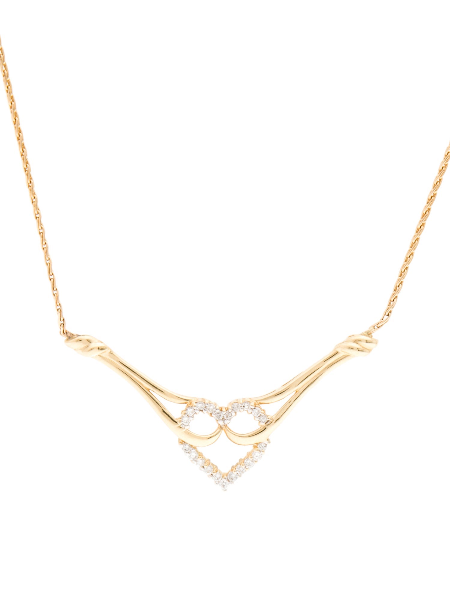 Necklace 14K Diamond Heart Pendant