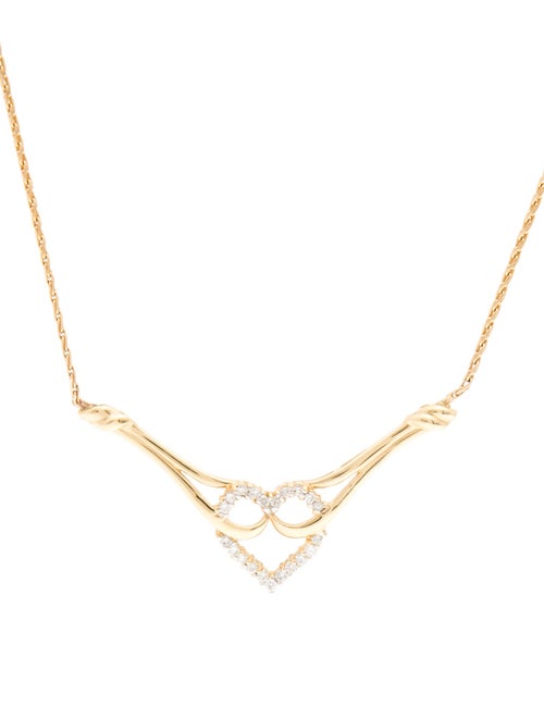 Necklace 14K Diamond Heart Pendant Necklace