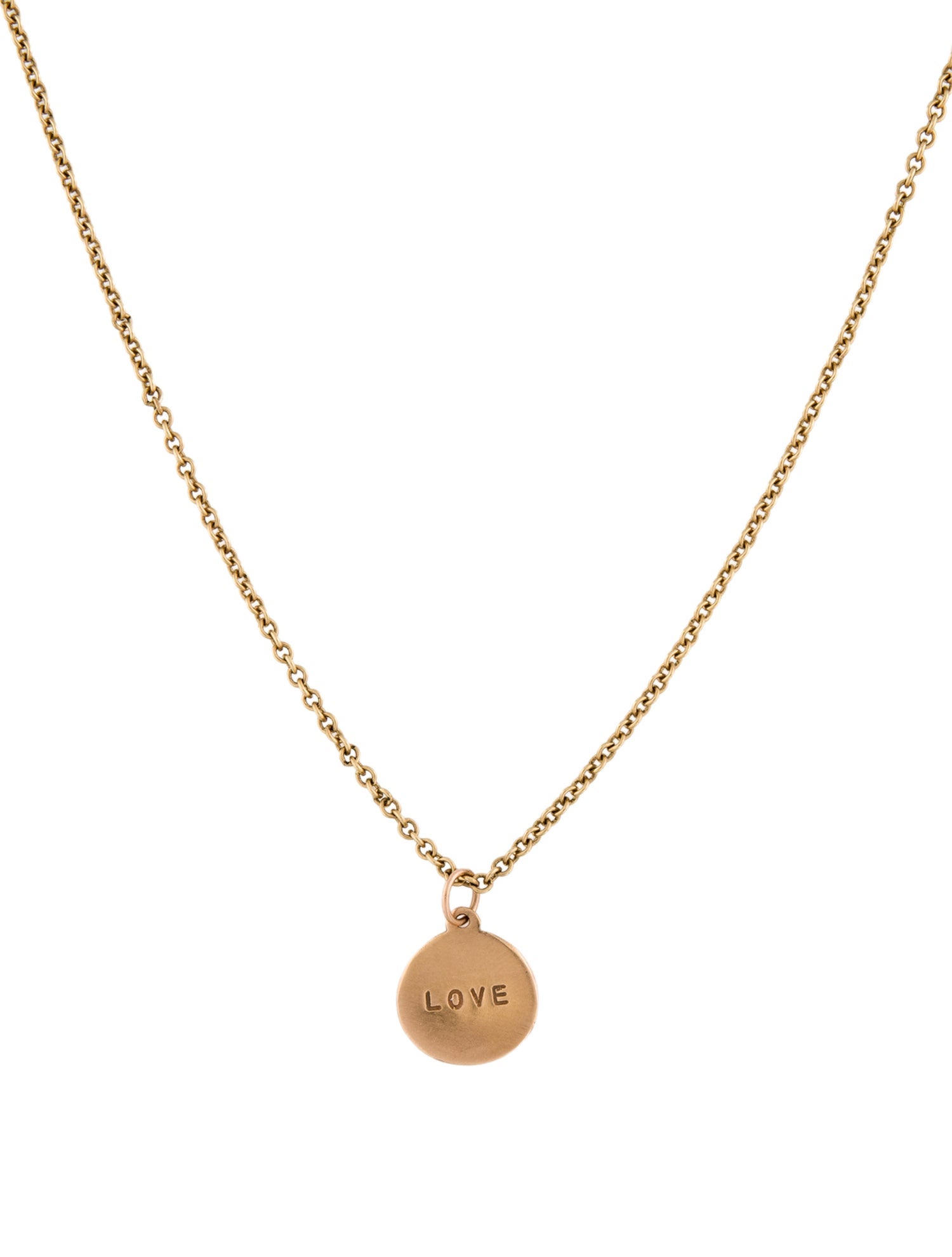 Necklace 14K Two-Tone 'LOVE' Pendant