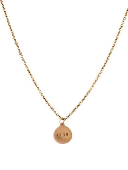 Necklace 14K Two-Tone 'LOVE' Pendant Necklace