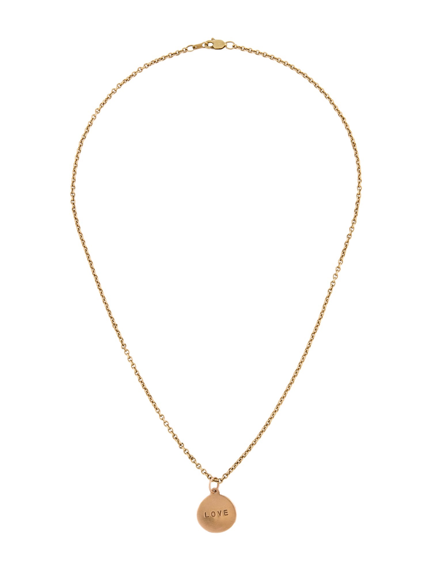 Necklace 14K Two-Tone 'LOVE' Pendant