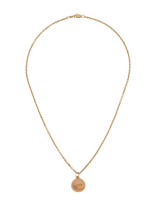 Necklace 14K Two-Tone 'LOVE' Pendant Necklace