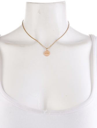 Necklace 14K Two-Tone 'LOVE' Pendant Necklace