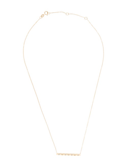 Necklace 14K Diamond Bar Pendant Necklace