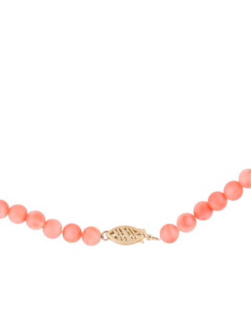 Necklace 14K Coral Graduating Bead Necklace