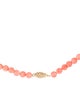 Necklace 14K Coral Graduating Bead Necklace