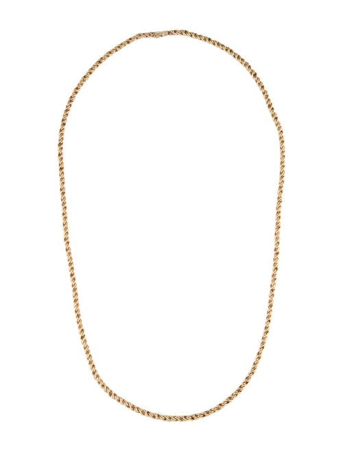 Necklace 14K Twisted Rope Chain Necklace