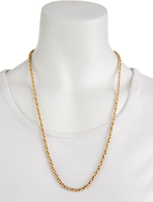 Necklace 14K Twisted Rope Chain Necklace