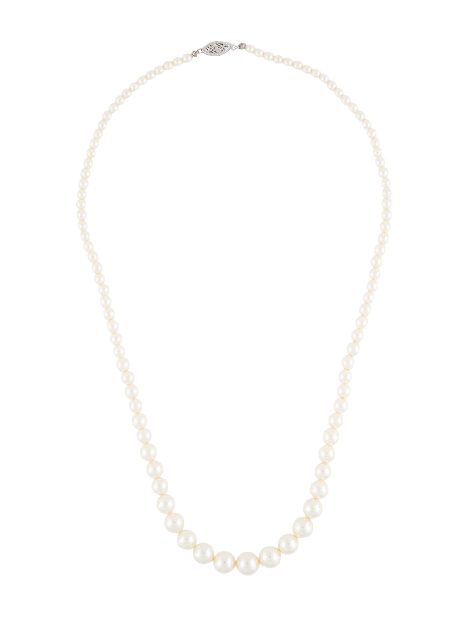 Necklace 10K Graduated Pearl