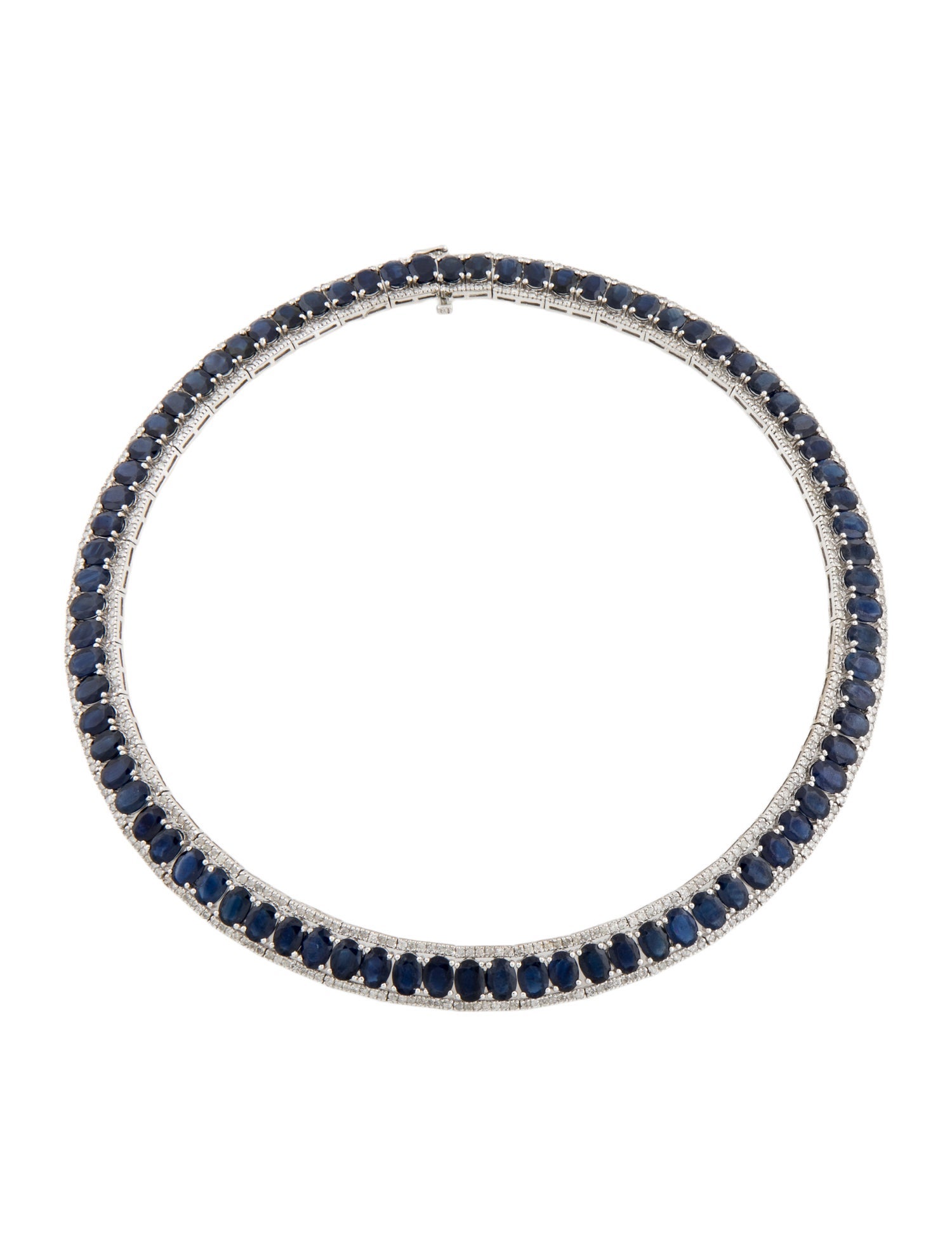 Necklace 14K 55.20ctw Sapphire & Diamond Collar