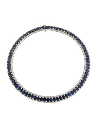 Necklace 14K 55.20ctw Sapphire & Diamond Collar Necklace