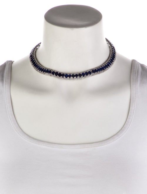 Necklace 14K 55.20ctw Sapphire & Diamond Collar Necklace