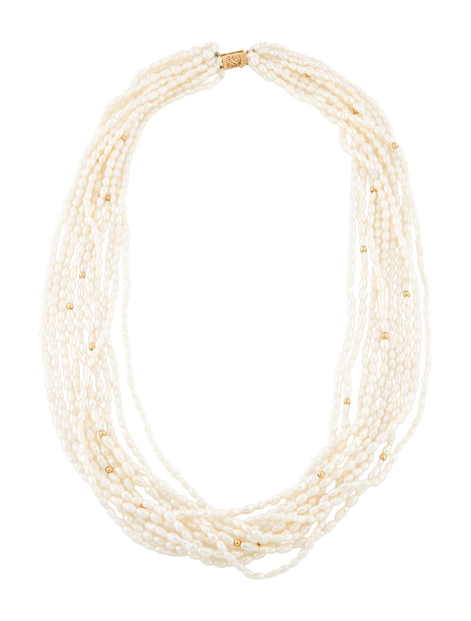 Necklace 14K Pearl Multistrand