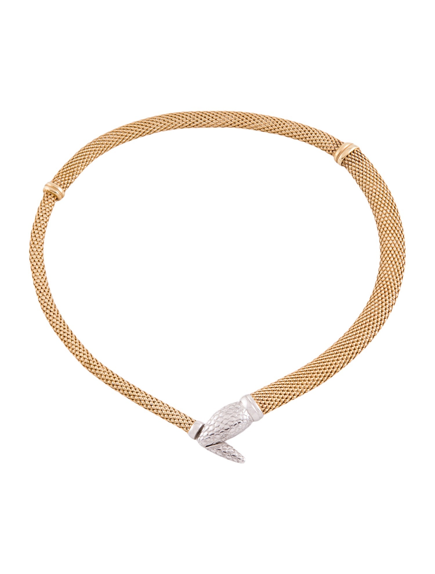 Necklace 14K Two Tone Snake Collar