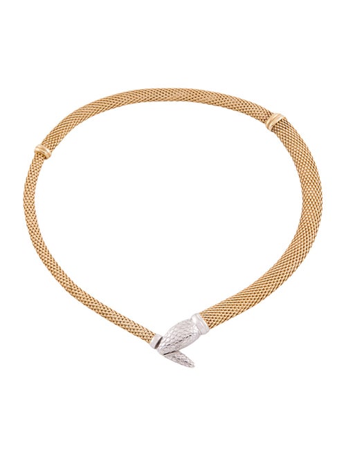 Necklace 14K Two Tone Snake Collar Necklace