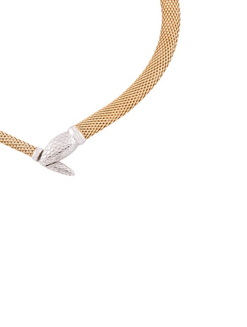 Necklace 14K Two Tone Snake Collar Necklace