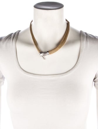 Necklace 14K Two Tone Snake Collar Necklace