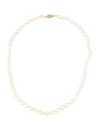 Necklace 14K Pearl Bead Strand Collar Necklace