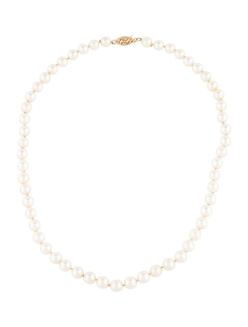 Necklace 14K Pearl Bead Strand Collar Necklace