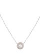 Necklace Platinum Diamond Halo Pendant Necklace