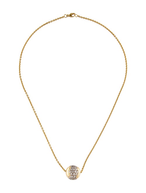 Necklace 18K 1.44ctw Diamond Ball Pendant Necklace