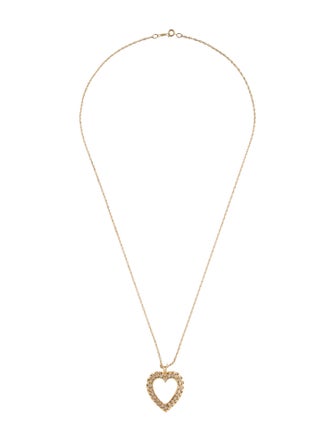 Necklace 14K Diamond Heart Pendant Necklace