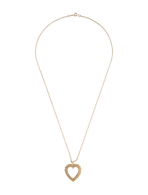 Necklace 14K Diamond Heart Pendant Necklace