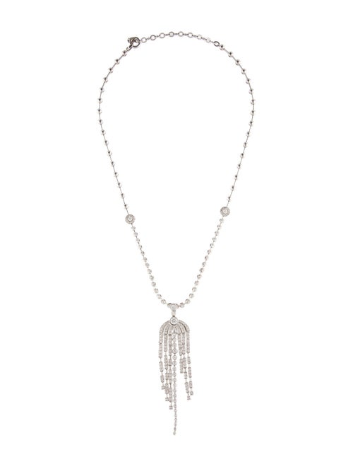 Necklace 14K 3.53ctw Diamond Fringe Pendant Necklace