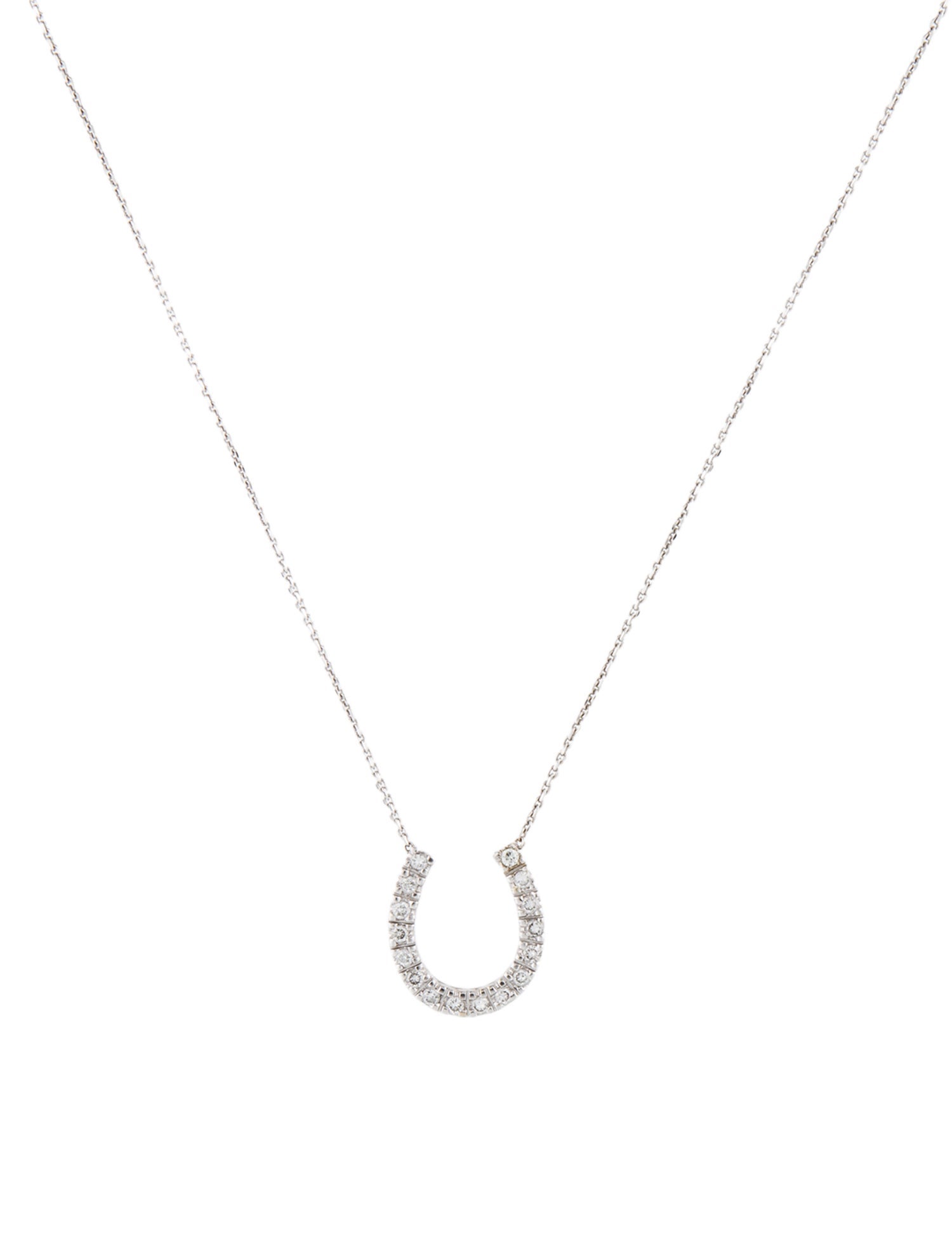 Necklace 14K Diamond Horseshoe Pendant