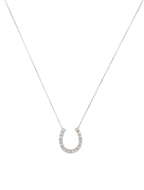 Necklace 14K Diamond Horseshoe Pendant Necklace
