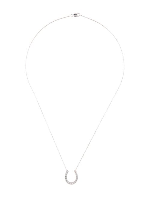 Necklace 14K Diamond Horseshoe Pendant Necklace