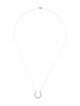 Necklace 14K Diamond Horseshoe Pendant Necklace