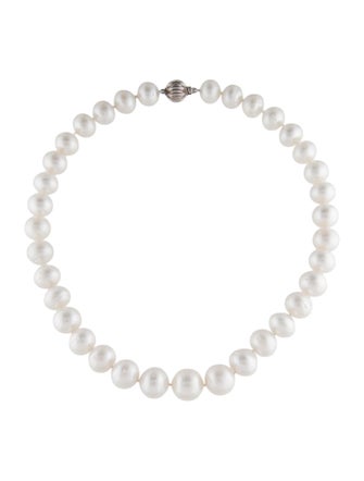 Necklace 14K Pearl Graduated Bead Strand Necklace