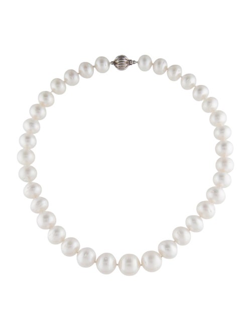 Necklace 14K Pearl Graduated Bead Strand Necklace