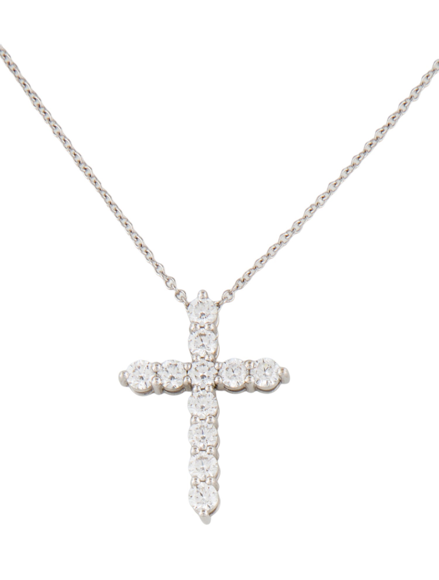 Necklace 18K 1.92ctw Lab-Grown Diamond Cross Pendant