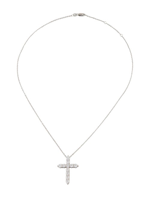 Necklace 18K 1.92ctw Lab-Grown Diamond Cross Pendant Necklace